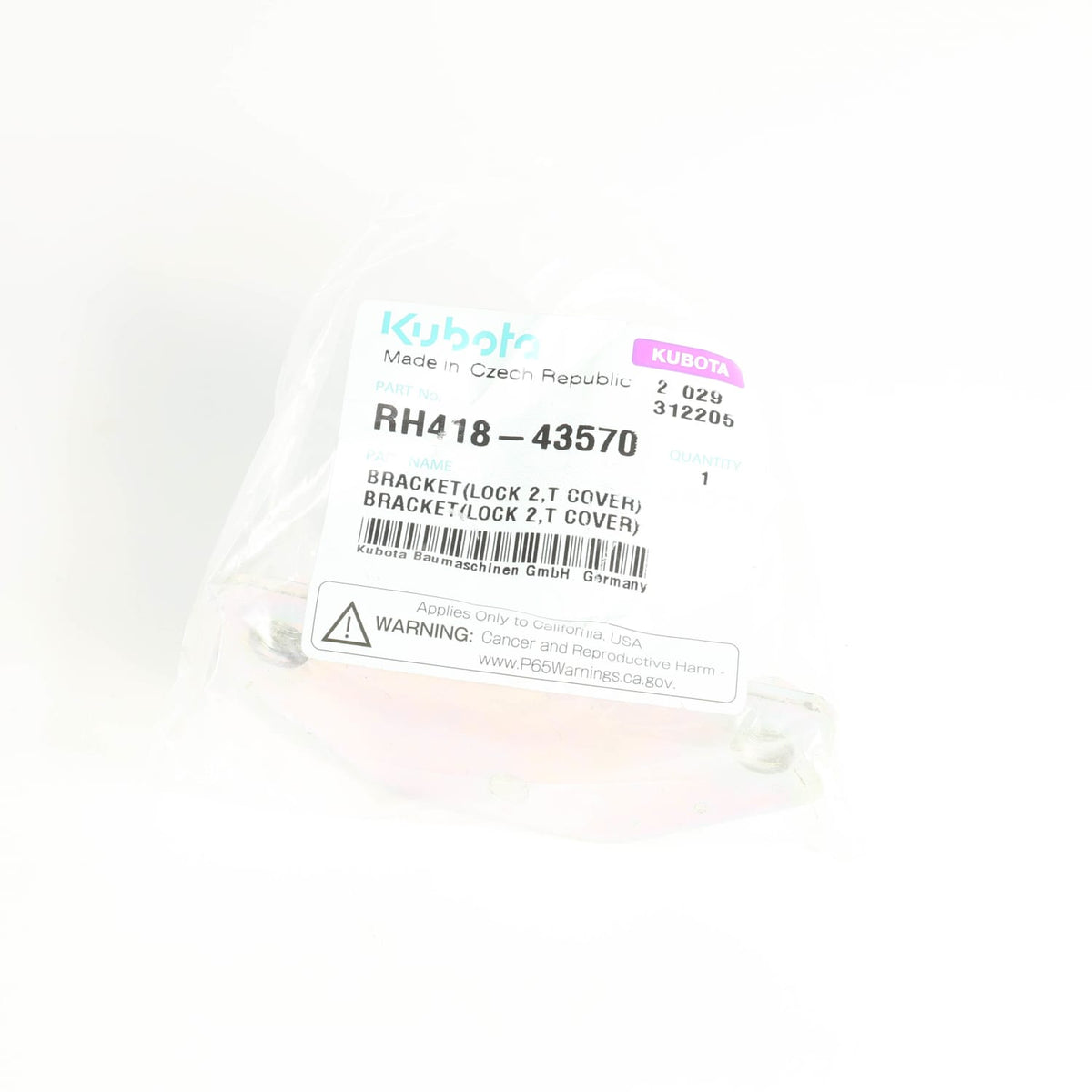 Kubota BRACKET(LOCK 2,T COVER)