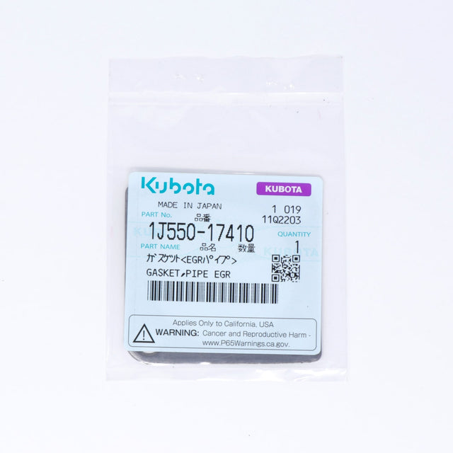 Kubota GASKET,PIPE EGR