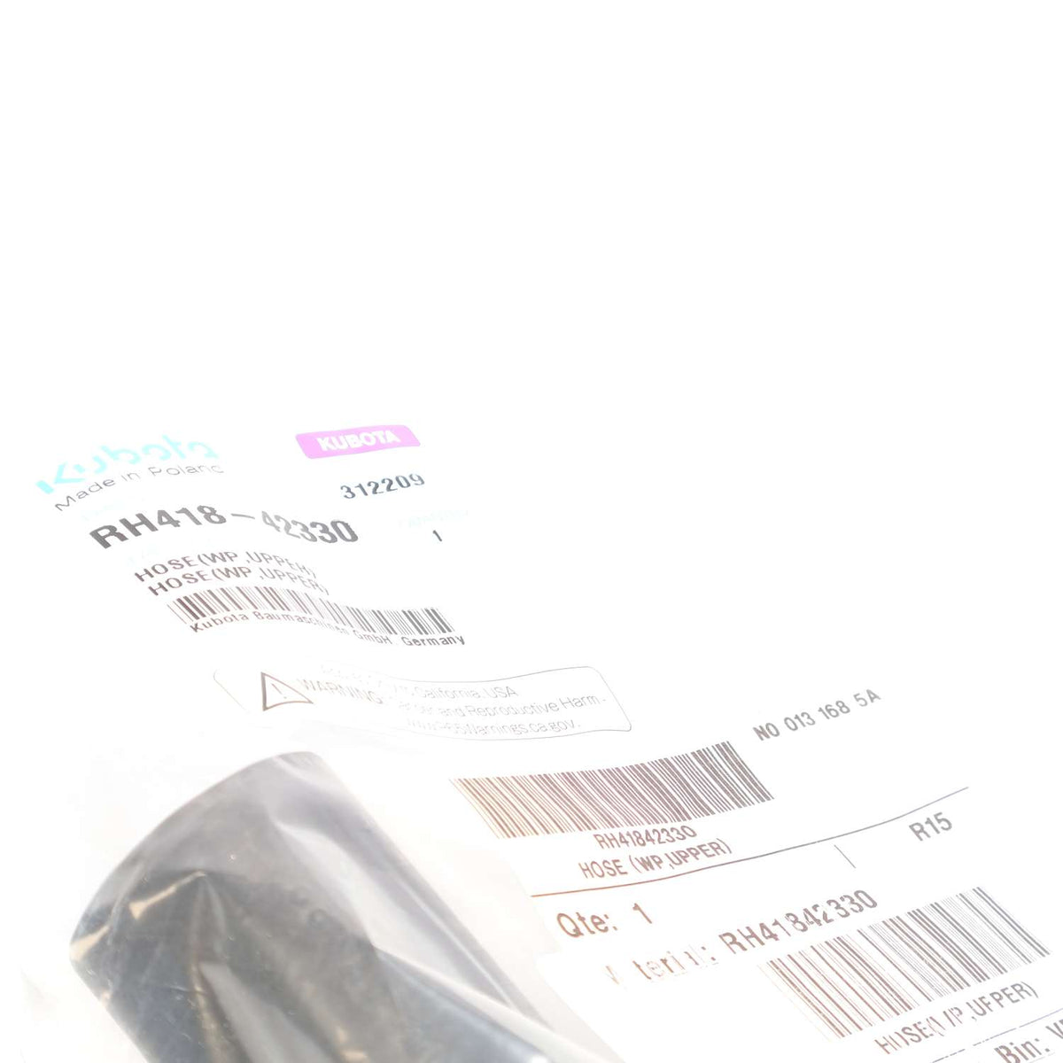 Kubota HOSE(WP,UPPER)
