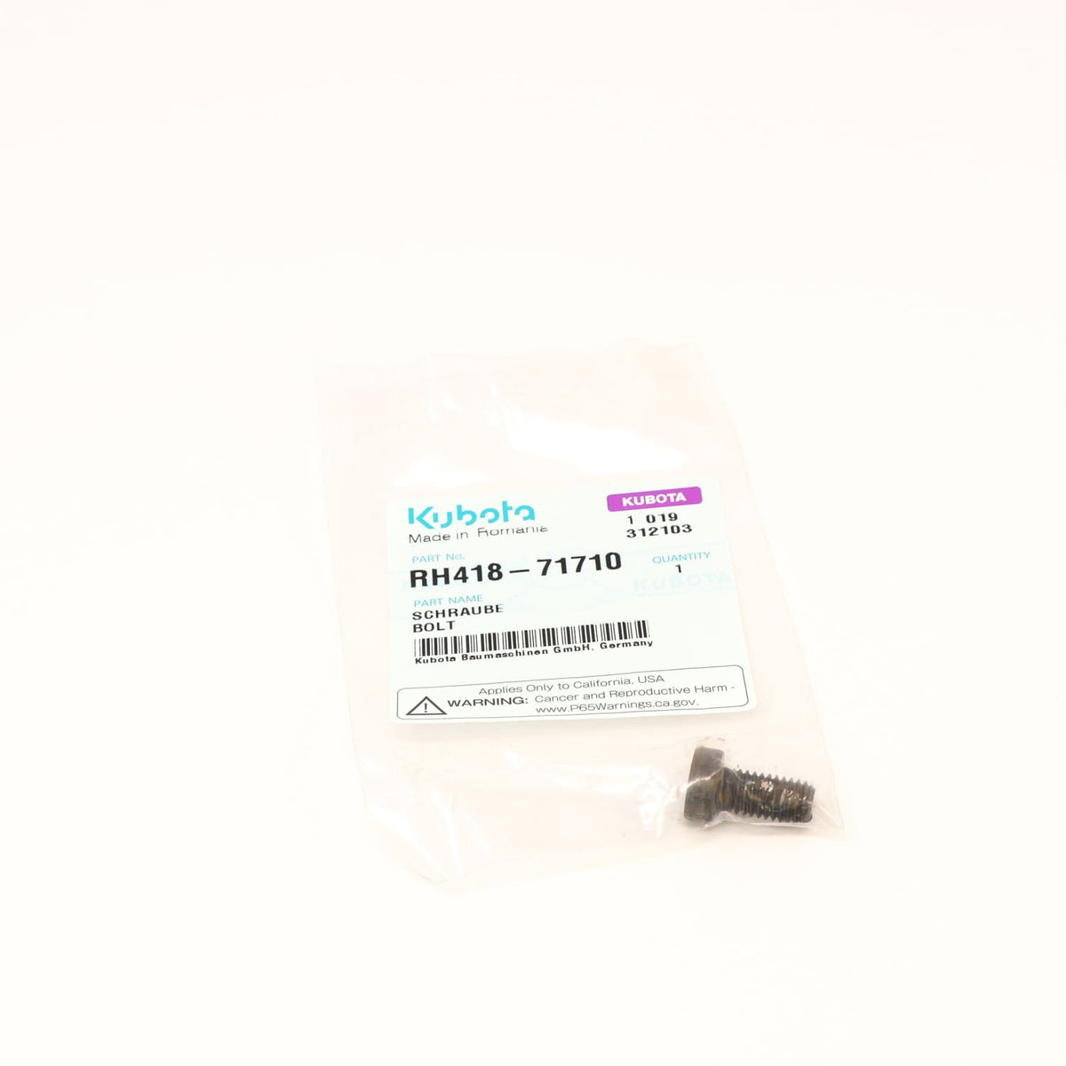 Kubota SCHRAUBE