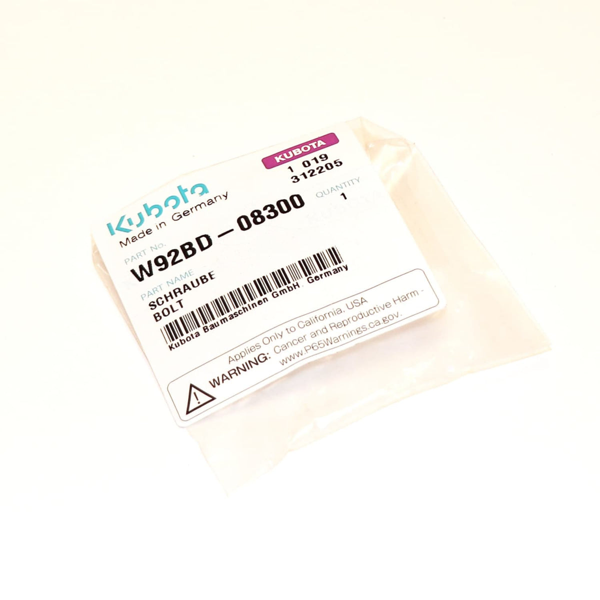 Kubota SCHRAUBE
