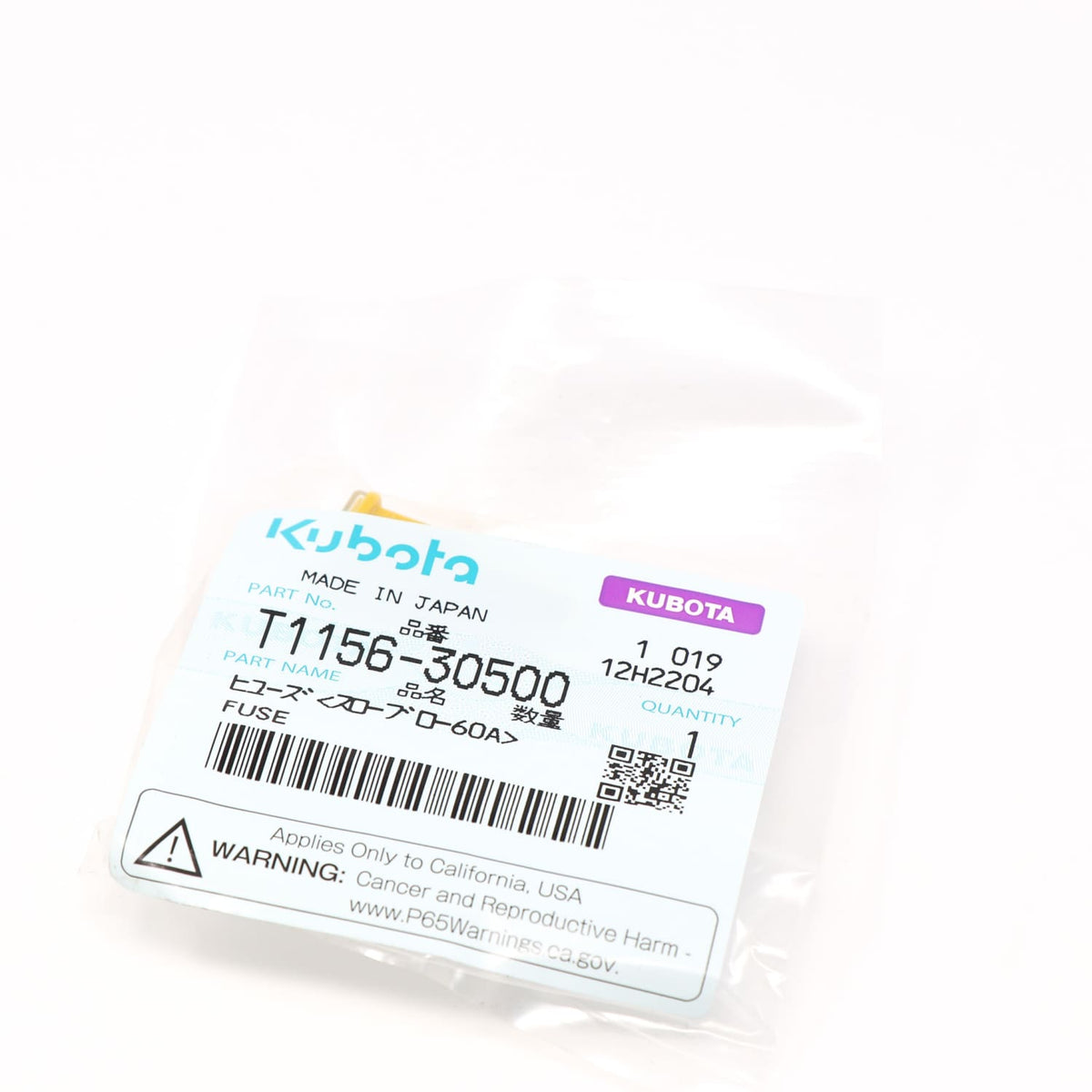 Kubota SICHERUNG