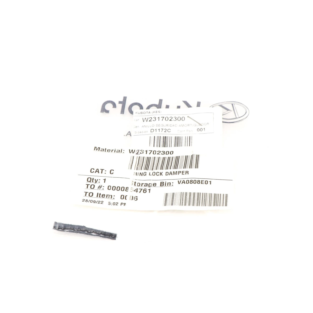 Kubota STOSS-ABSORBER, SCHLOSS