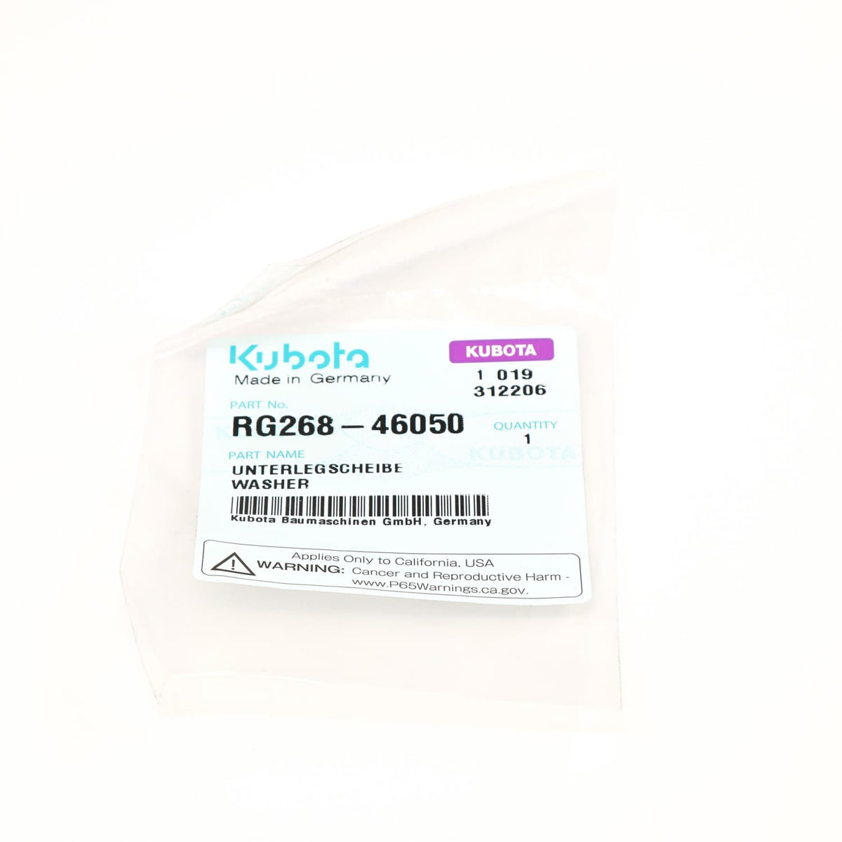 Kubota UNTERLEGSCHEIBE