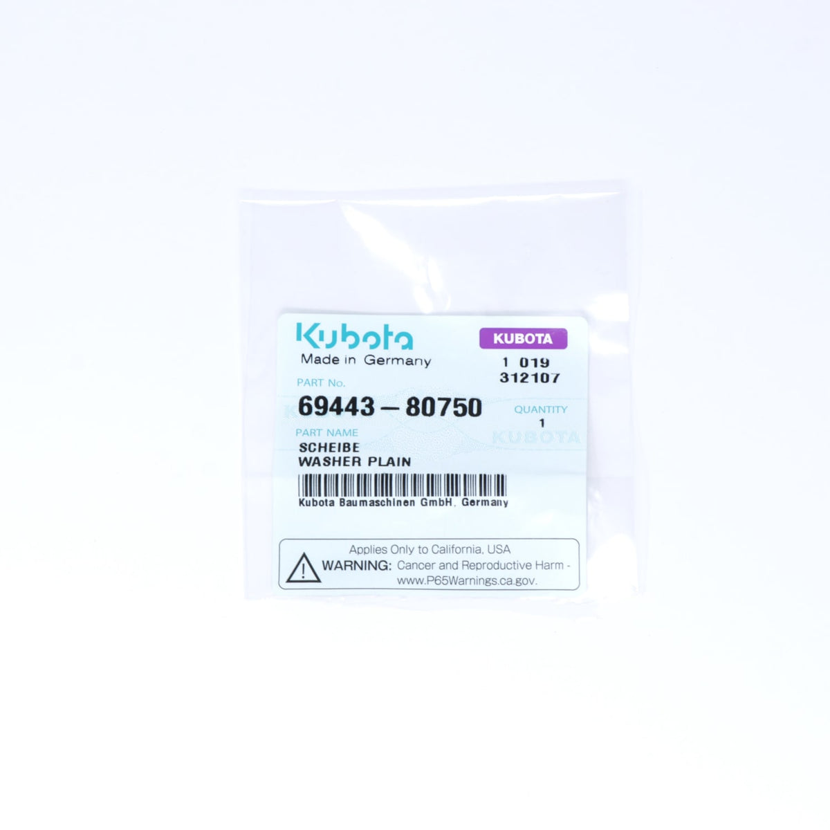 Kubota WASHER PLAIN