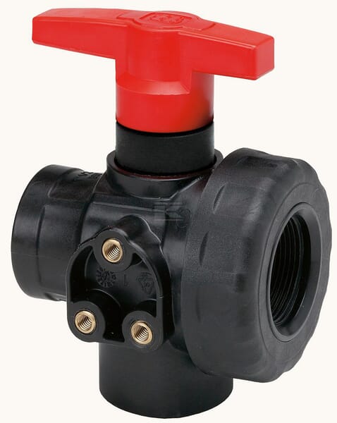 3-Wege-Kugelhahn 3/4" Tafeleinbau