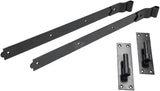Gebogener Haken und Bänder 750 mm 30" Schwarz