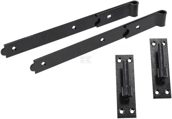 Gerader Haken und Bänder 350 mm 14" Schwarz