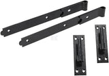 Gerader Haken und Bänder 350 mm 14" Schwarz