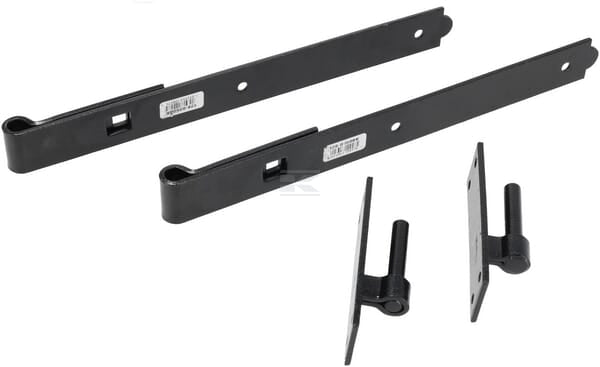 Gerader Haken und Bänder 350 mm 14" Schwarz