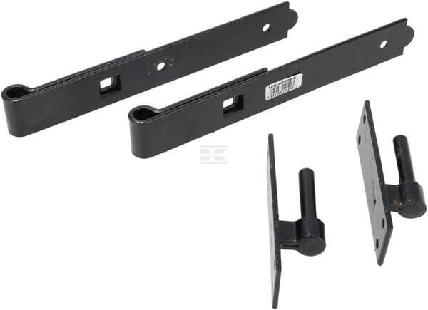 Gerader Haken und Bänder 250 mm 10" Schwarz