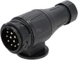 Anhängerstecker 13-polig, Kunststoff, 12V, lange Ausführung, Schraubklemmen (Packung mit 10 Stück)