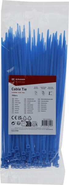 Kabelbinder 3,6x200mm, blau, 100Stück