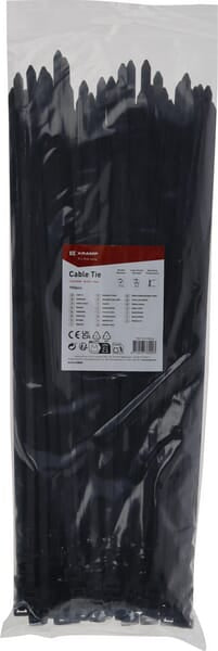Kabelbinder 7,6x370mm, schwarz, 100St.
