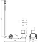 Pneumatischer Wagenheber 50T