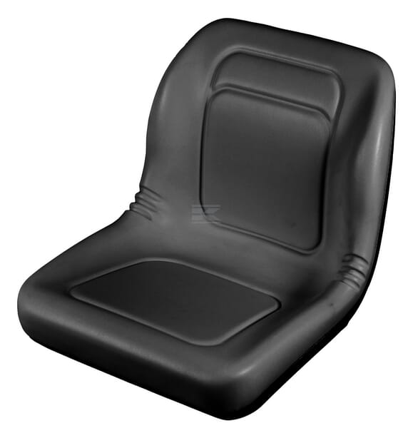 Sitzoberteil schwarz PVC