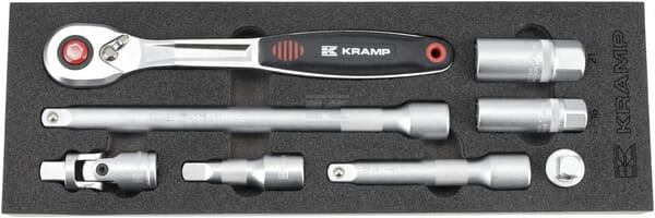 Ratsche und Zubehör 1/2" 8-tlg.