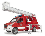 MB Sprinter Feuerwehrfahrzeug mit Leiter, Wasserpumpe und Lampe + Soundmodul