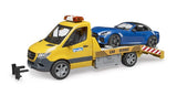 MB Sprinter Transporter mit Lampe + Soundmodul und BRUDER Roadster