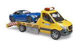 MB Sprinter Transporter mit Lampe + Soundmodul und BRUDER Roadster