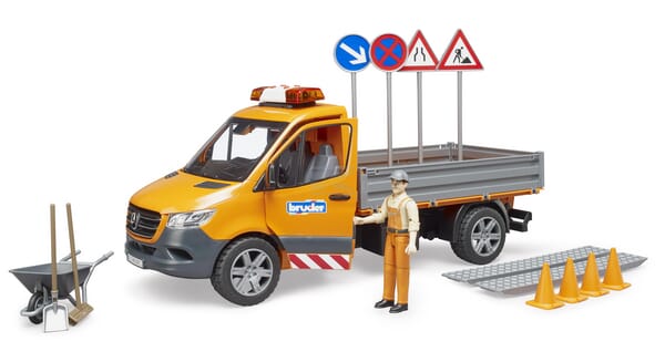 MB Sprinter Kommunalfahrzeug mit Fahrer, Lampe und Soundmodul und Zubehörteile