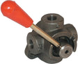 4-Wegehahn A-Bohrung 3/8 BSP