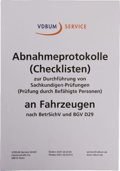 Prüfprotokoll-Fahrzeuge