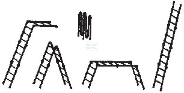 Mehrzweck-Leiter 2x3+2x4 Sprossen