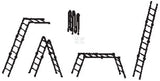 Mehrzweck-Leiter 2x3+2x4 Sprossen