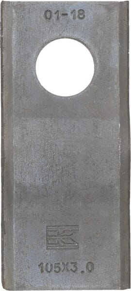 Mähmesser links / rechts 105x47x3 mm, Bohrung Ø 21 mm, geeignet für Kverneland / Claas / PZ / Krone / Marangon / Massey Ferguson / Pöttinger / Taarup / Vicon, 25er-Packung