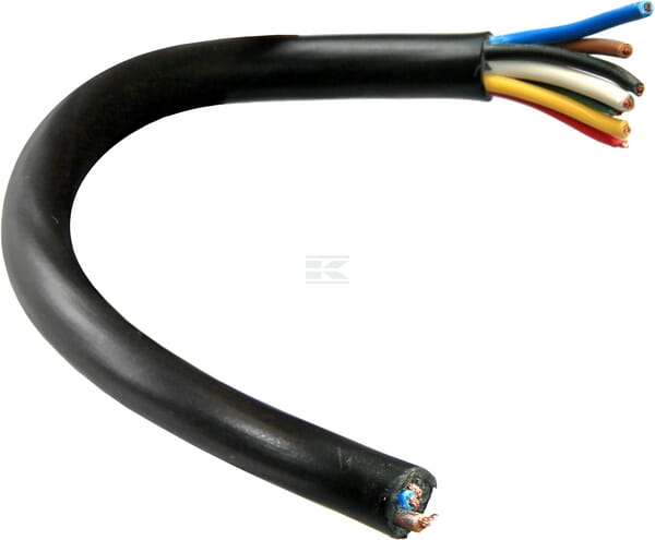 Kabel 7-adrig 0,30mm²/1,50mm² schwarz, PVC, Vapormatic (30m)