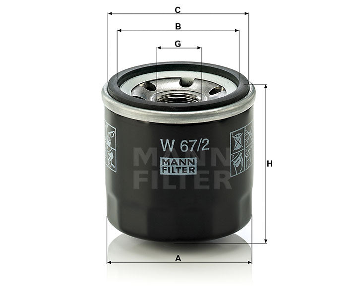 W 67/2 Wechselfilter SpinOn