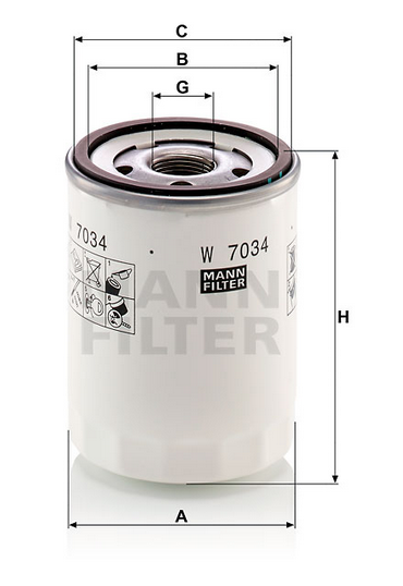 W 7034 Wechselfilter SpinOn