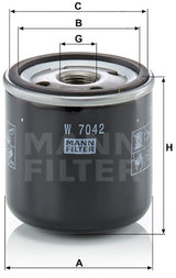 W 7042 Wechselfilter