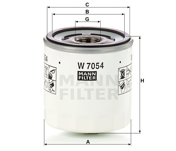 W 7054 Ölfilter SpinOn