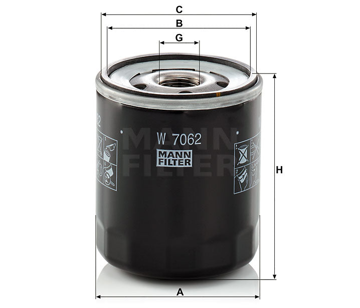 W 7062 Ölfilter SpinOn