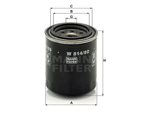 W 814/80 Wechselfilter SpinOn