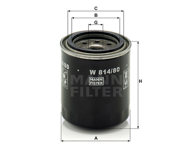 W 814/80 Wechselfilter SpinOn