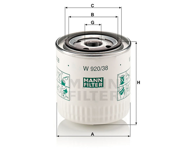 W 920/38 Wechselfilter SpinOn