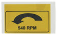 Warnfolie Gelenkwelle 540 L.