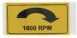 Warnfolie Gelenkwelle 1000 R.