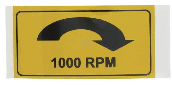Warnfolie Gelenkwelle 1000 R.