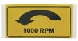 Warnfolie Gelenkwelle 1000 L.
