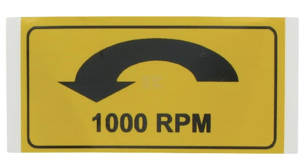 Warnfolie Gelenkwelle 1000 L.
