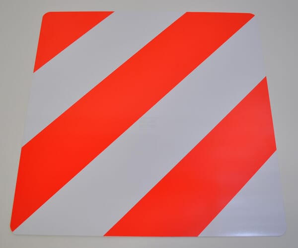 Warntafel 423x423 mm Alu l/r