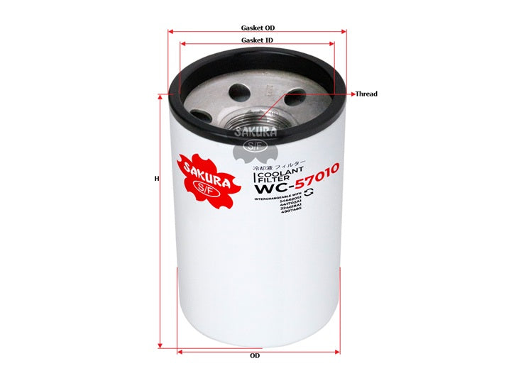 WC-57010 Kühlflüssigkeitsfilterelement