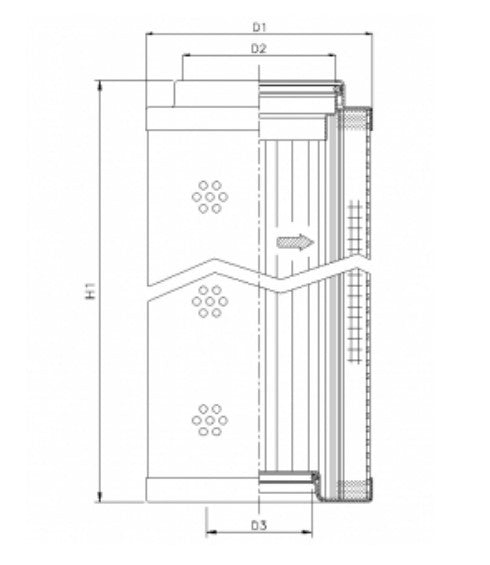 WG1112 Hydraulikfilterelement (Rücklauffilter)