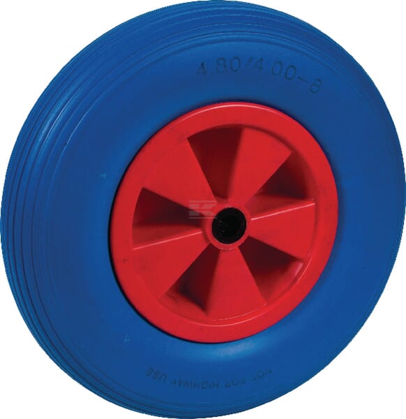 Rad 400 mm mit Rollenlager, Polyurethan, blau