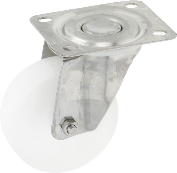 Lenkrolle V2A 100mm Ø100x35mm, Plattenaufnahme: 105x85mm Belastung: 150kg, Ro-Carr