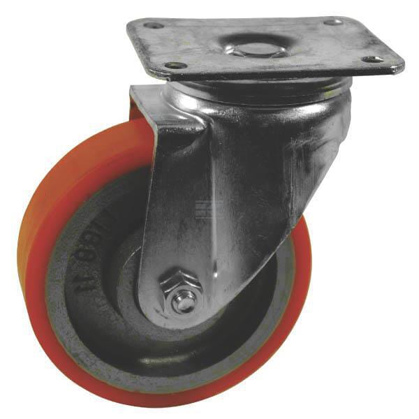 Lenkrolle + Kugell.250mm Ø250x50mm, Plattenaufnahme: 200x160mm Belastung: 1200kg, Ro-Carr